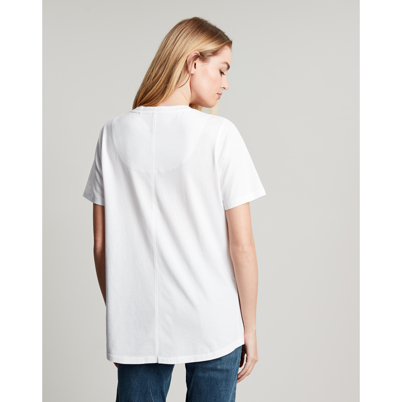 Joules Emily V Neck T-Shirt - White-2